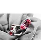 Обеци Винтидж Рубин Стерлингово сребро 925 vec021s